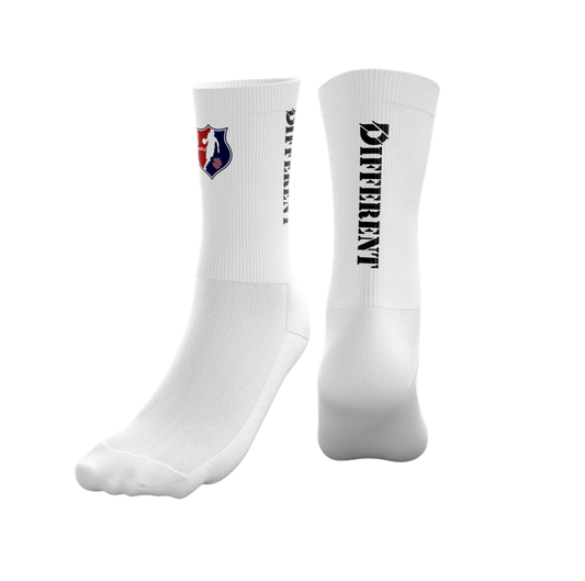 AAU x Different Crew Socks — White